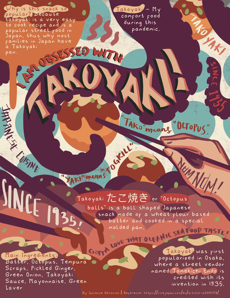 Creative poster about Takoyaki