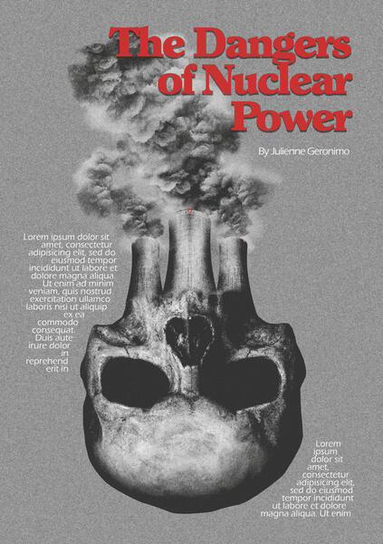 Poster for "The Dangers of Nuclear Power"