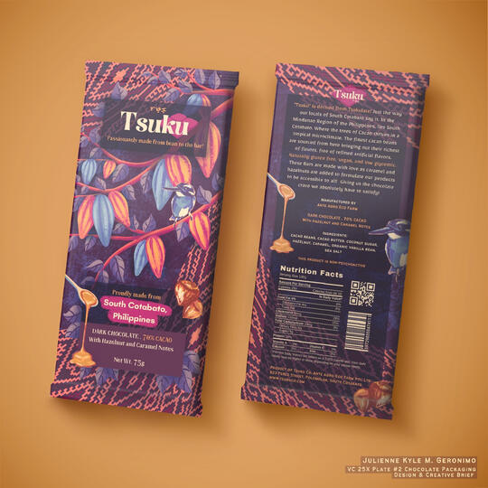 Tsuku Chocolates packaging mockup