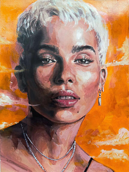 Acrylic Paining for a School Plate