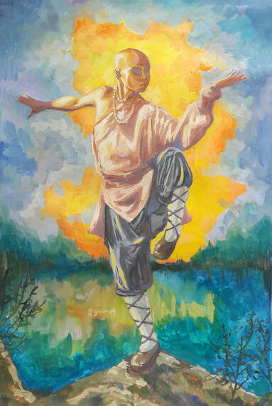 A monk painting (2017)